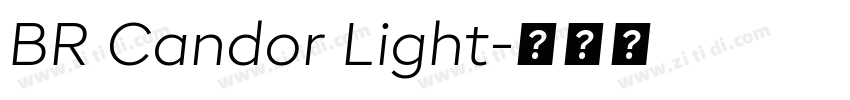 BR Candor Light字体转换
